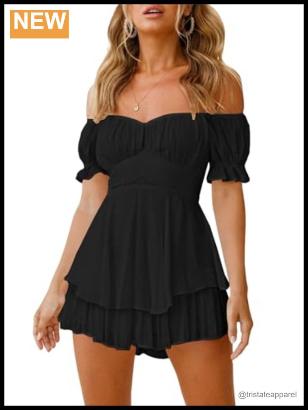 Boho Off Shoulder Ruffle Chiffon Romper Shorts Jumpsuit Summer